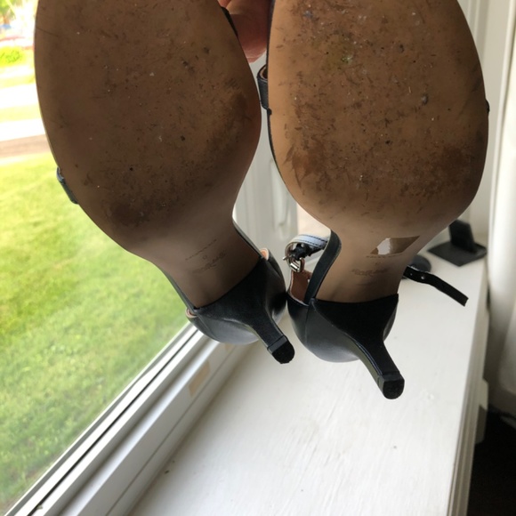 Coach open toe leather strap shoe size 5 mint condition sandal heel open toe - Picture 4 of 4